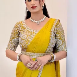Florence Embroidered Pure Silk Saree-image-53