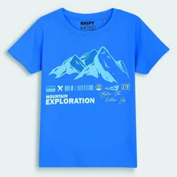 RASPY Boys Graphic Printed Pack Of 2 Round Neck Pure Cotton Regular Fit Tshirt-image-89