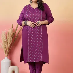 Sztori Women Floral Printed Regular Kurta with Trousers-48