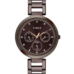 Timex Women Brass Embellished Dial & Stainless Steel Bracelet Style Straps Analogue Multi Function Watch-image-74