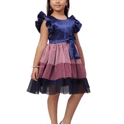 BAESD Flutter Sleeve Net Fit & Flare Dress-13