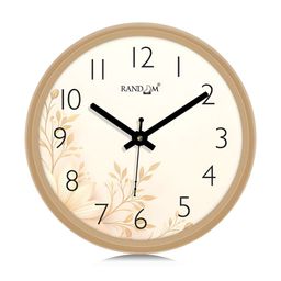 RANDOM Beige & White Printed Traditional Wall Clock-20