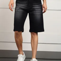 ANGERHOOD Men Loose Fit Mid-Rise Denim Shorts-picture-6