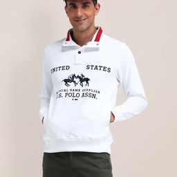 U.S. Polo Assn. Men Printed Long Sleeves Shirt Collar Sweatshirts-image-36