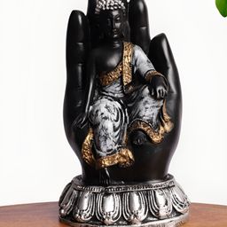 INTERNATIONAL GIFT Silver-Toned Buddha Idol Showpiece-image-47