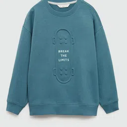 Mango Kids Boys Pure Cotton Round Neck Sweatshirt-picture-28