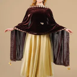 Karthav Fashion Paisley Velvet Dupatta with Sequinned-10