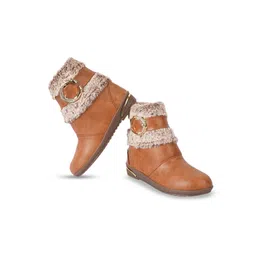BAESD Girls Embellished Faux Fur Trim Mid-Top Boots-image-13