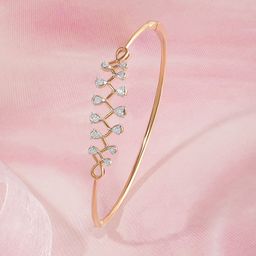 Mia by Tanishq 14KT Yellow Gold Natural Diamond Bangle - 6.51g-picture-22