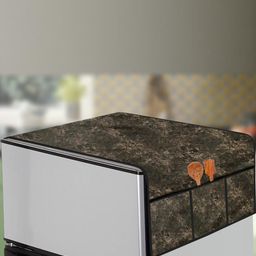 The Furnishing Tree Coffee Brown Printed Refrigerator Cover-image-71
