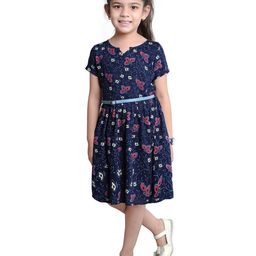 Funshine Girls Floral Print Fit & Flare Dress-image-27