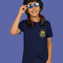 NUSYL Boys Graphic Printed Round Neck Cotton T-shirt-image-88