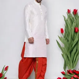RAMESHWARAM FABRICS Men Regular Kurta with Dhoti Pants-21