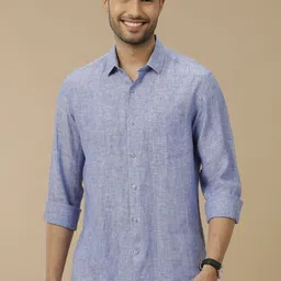 Linen Club Men Contemporary Slim Fit Opaque Casual Shirt-picture-44