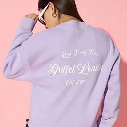 GRIFFEL Women Printed Pullover Sweatshirt-image-29