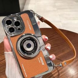 Luxury Kase Textured 3D Lens Design iPhone 16 Pro Retro Vintage Camera Style Back Case-image-78