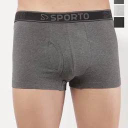 Sporto by Macho Men Pack Of 4 Short Trunks Sprto_M1022-A1-CH1-G1-Olv1-L-picture-28