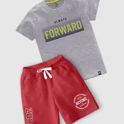 CODEZ Boys Printed T-shirt with Shorts-11