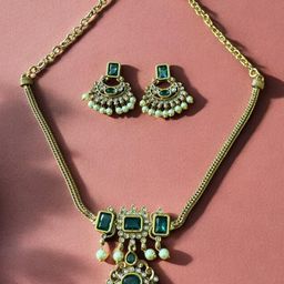 Anouk Women Green Jewellery Set-image-61