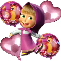 Printed Happy Birthday Masha Kids Birthday Theme Party Decoration Foil Balloons Balloon-image-13