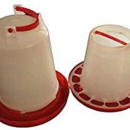 Best for Chicken, Quail and All Other Birds Feeders & Drinkers- (1.5 Litre Drinker. 1.5 kg feeder) Common Bird Feeder-0