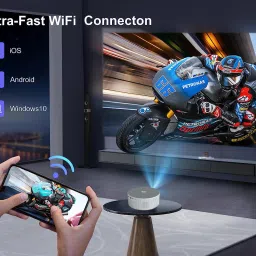 Shopexo A2 720P Full HD Support With Wifi/Bluetooth/ElectricalFocus/Digital keystone (5000 lm / 1 Speaker / Wireless / Remote Controller) Portable Projector image 3