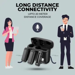 moozmob Dual User Wireless Mic for Video Making Reels Recording ASMR Interviews Youtube Microphone image 5