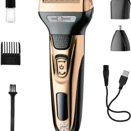 Make Ur Wish Wireless Electric Shaver Beard Nose Shaver Hair Trimmer Grooming Kit 60 min Runtime 3 Length Settings-image-66