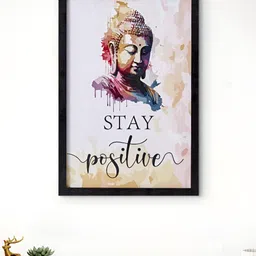 Home Centre Black Spectrum Canvas Buddha MDF Wall Photo Frames-image-41