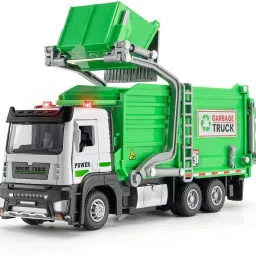 Garbage Collector Truck Toy Power Friction Truck Toy For Kids With Sound - Light-40