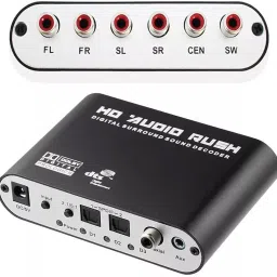 microwareTV-out Cable Audio Rush Digital Audio Surround Decoder 5.1CH Optical SPDIF/Coaxial Dolby-picture-9
