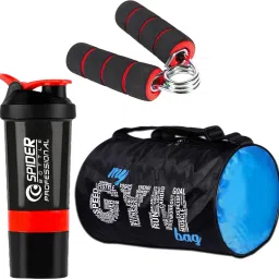 Power Combo Set of Gym Bag with Hand Gripper and Shaker Bottle For Men & Women Fitness Accessory Kit Kit-image-53