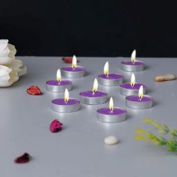 Set Of 10 Lavender Scented Tea Light Candles - Perfect for Gifting, Home Candle-image-62