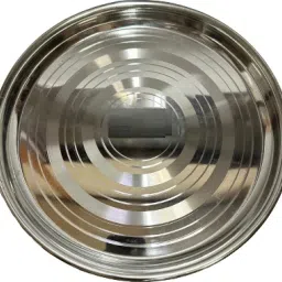 Stainless Steel Dinner Plate/Bhojan Thali/Round Plate- Set of 1 Dinner Plate-image-64