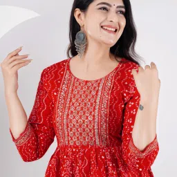 Women Embroidered Viscose Rayon Straight Kurta-image-39