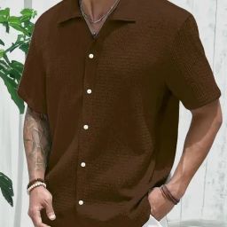 Men Slim Fit Solid Casual Shirt-image-35