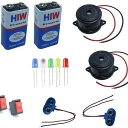 6-9v Buzzer, 9v Battery, Switches, Led diode, Battery snapper,project kit Electronic Components Electronic Hobby Kit-image-2