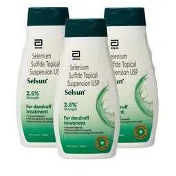 Selsun Set of 3 Selenium Sulfide Topical Suspension USP Anti Dandruff Shampoo- 120ml Each-image-3
