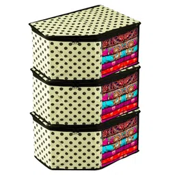 Kuber Industries Cream-Coloured Set of 3 Regular Multi-Utility Organisers-31
