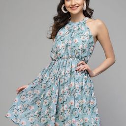 Fabway Clothing Women Floral Printed Fit & Flare Knee Length Dress-image-67