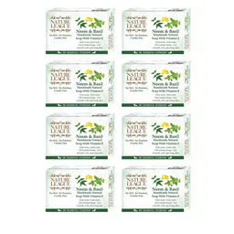 NATURE LEAGUE Set of 8 Neem & Basil Handmade Natural Soap with Vitamin E - 100 g each-16