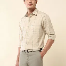 U.S. Polo Assn. Men Classic Tailored Fit Windowpane Checked Cotton Casual Shirt-image-97