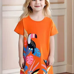 LULU & SKY Girls Printed Nightdress-19