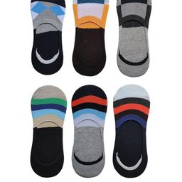 VOICI Unisex Pack Of 6 Colourblocked Cotton Shoe Liners-image-121
