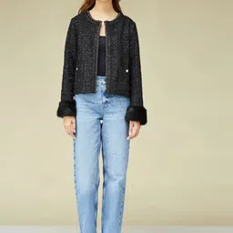 BETRUE Women Cotton Open Front Jacket-image-51