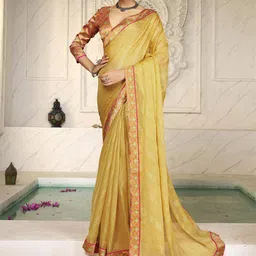 TIRA Ethnic Motifs Printed Pure Chiffon Saree-28