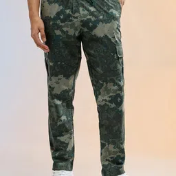 Technosport Men Camouflage Printed Straight Fit Cargos-image-77
