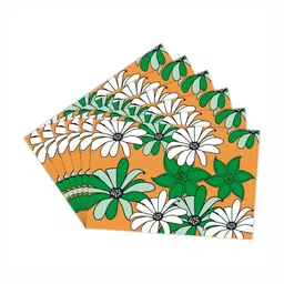 LooMantha Yellow & Green 6 Pieces Rectangle Shaped Printed Table Placemats image 3