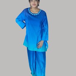 Skinsi Round Neck Regular Long Sleeves Ombre Co-Ords-image-29