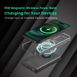portronics Dark Grey Smallest MagSafe Power Bank image 2
